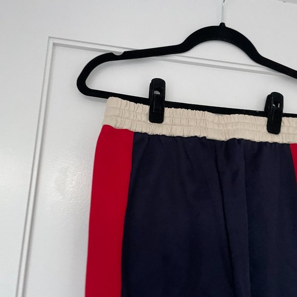 Gucci Navy Pull-on Track Pants Small Elastic Waist Drawstring Striped Joggers - Picture 11 of 13